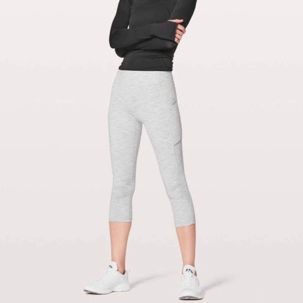 LULULEMON Leggings Speed Up Crop 21" Luxtreme Wee Are From Space Nimbus Size 6